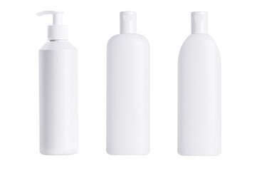 White cosmetic container isolated on white background.