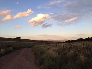 sunset in the mountains