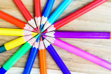 Naklejka premium colorful pencils