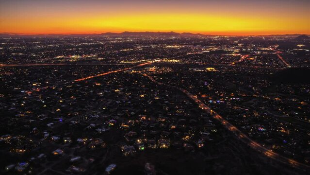 Birds Eye View Time Lapse of Arizona Neighborhoods Outside Metropolitan Phoenix