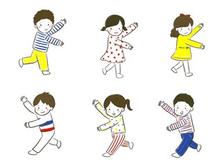 おすすめを紹介するポップレトロなかわいいこどもたち