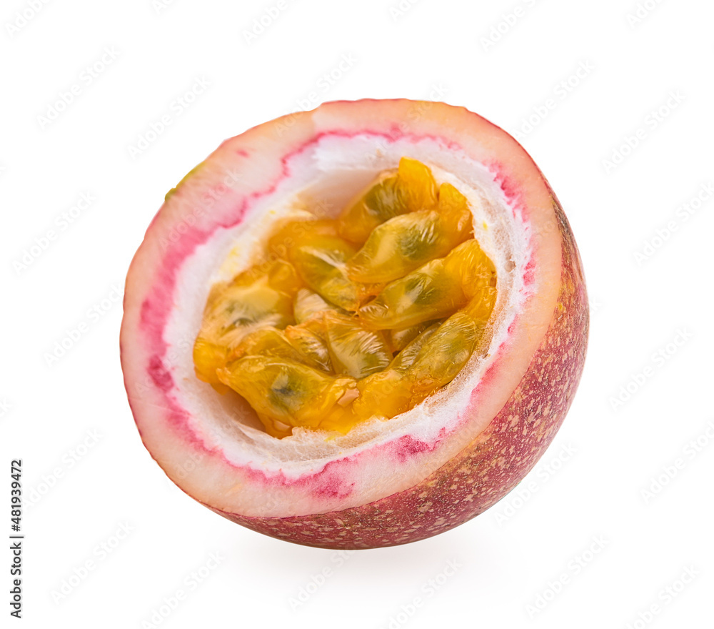 Wall mural passion fruit isolated on white background