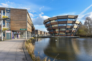 Nottingham, England - January 22, 2022: Jubilee Campus is a modern campus which is part of The...