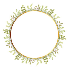 Beautiful leaves circle border