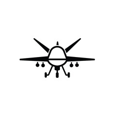 Assault drone icon vector isolated on white, sign and symbol illustration.