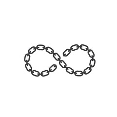 infinity chain steel vector icon illustration design