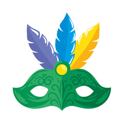 mardi gras green mask