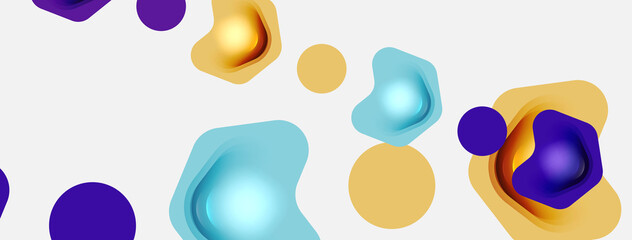 Color arrow shapes on white backdrop. Minimal geometric abstract background. Vector illustration for wallpaper banner background or landing page