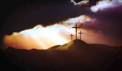 Light and Clouds on Golgotha Hill The Death and Resurrection of Jesus Christ and the Holy Cross
