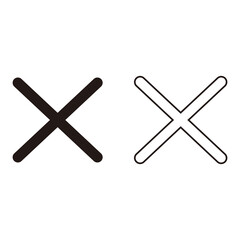 Close icon set. Delete icon vector. cross sign symbol