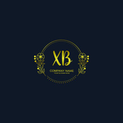 XB initial hand drawn wedding monogram logos
