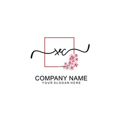 Initial XC beauty monogram and elegant logo design  handwriting logo of initial signature