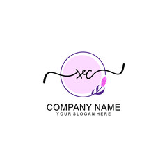 Initial XC beauty monogram and elegant logo design  handwriting logo of initial signature