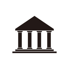 Bank icon vector sign. bank vector icon, museum, university