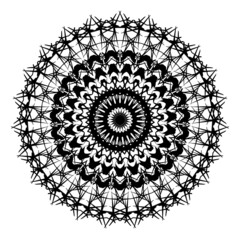 mandala design black and white background 