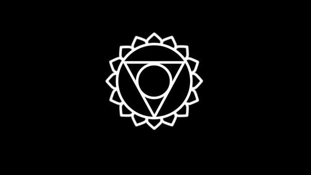 Vishudha line icon on the Alpha Channel