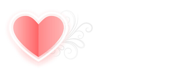 realistic valentines day banner with text space