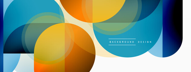 Creative geometric wallpaper. Minimal circle triangle and square line abstract background. Vector illustration for wallpaper banner background or landing page