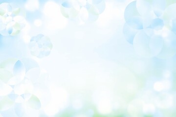 春をイメージしたブルーの花の背景素材 初夏 爽やか 紫陽花