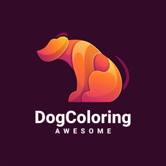 Illustration vector graphic of Dog Coloring, good for logo design