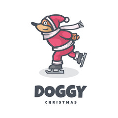 Illustration vector graphic of Doggy Christmas, good for logo design