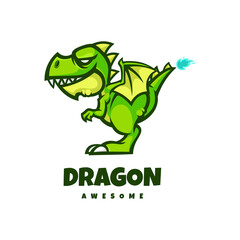 Illustration vector graphic of Dragon, good for logo design