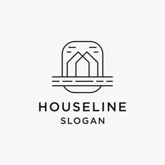 House Logo House Symbol Geometric Linear Style isolated