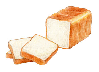 食パン　アナログイラスト