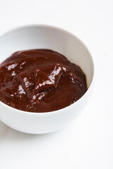 BBQ sauce in a white small container
