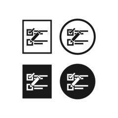 Evaluation icon isolated on white background with different style