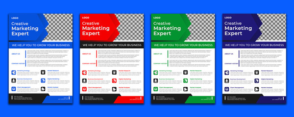 Digital Marketing Flyer Template |Corporate Business Flyer Design Template - obrazy, fototapety, plakaty