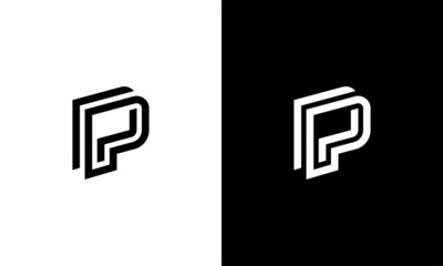 Initial Letter P Lettermark Logo Vector Design	