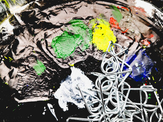 paint and metal clips