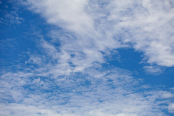 Blue sky with cloud background.