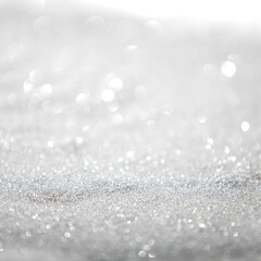 Fototapeta premium Silver light bokeh background.