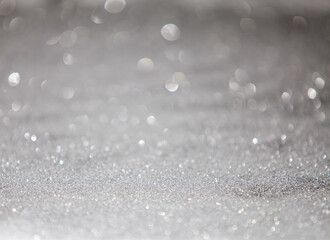 Silver light bokeh background.