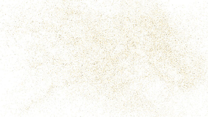 Gold Glitter Texture Isolated on White. Amber Particles Color. Celebratory Background. Golden Explosion of Confetti. Design Element. Digitally Generated Image. Vector Illustration, EPS 10.