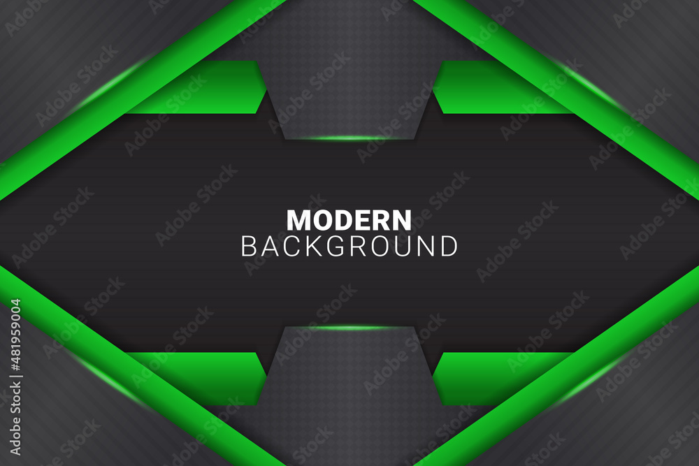 Poster modern background diagonal overlapped layer with green color
