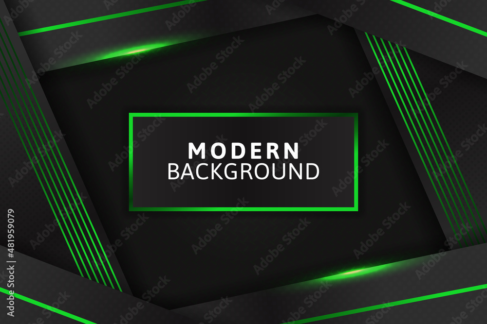Poster modern background diagonal overlapped shape with green gradient