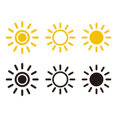Sun set vector icon illustration sign