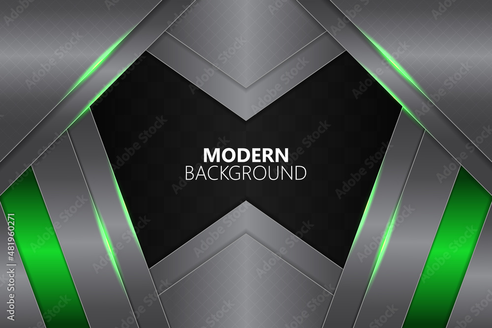 Poster modern background overlapped diagonal shape with green gradient