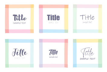 Fototapeta premium Simple and cute colorful frame that can be used for your design