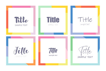 Simple and cute colorful frame that can be used for your design