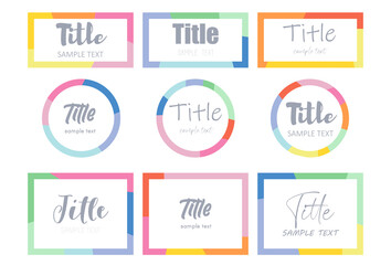 Simple and cute colorful frame that can be used for your design