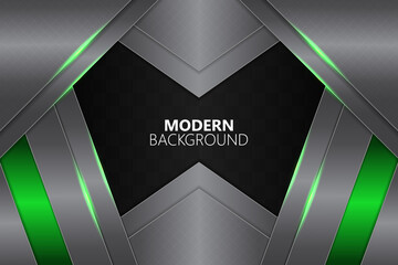 Modern background overlapped diagonal shape with green gradient