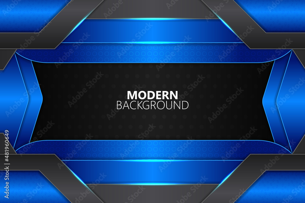 Aufkleber modern background overlapped layer diagonal shape with blue gradient