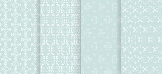 Seamless patterns with simple elements. Vector image