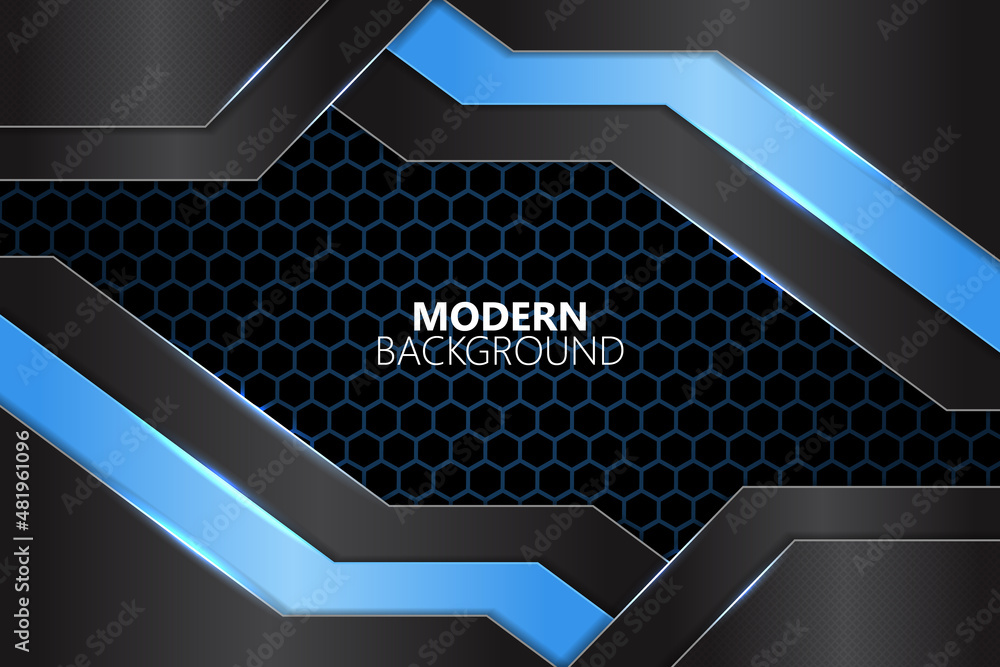 Poster modern background diagonal shape with blue gradient