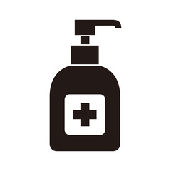 Hand sanitizer icon vector. Disinfection. Hand sanitizer bottle icon symbol