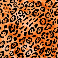  Leopard naadloze patroon eindeloze Hand getrokken Leopard huid van een proefdier Vector geïsoleerd Background.Trendy patroon voor het afdrukken op stof. © Liubov
